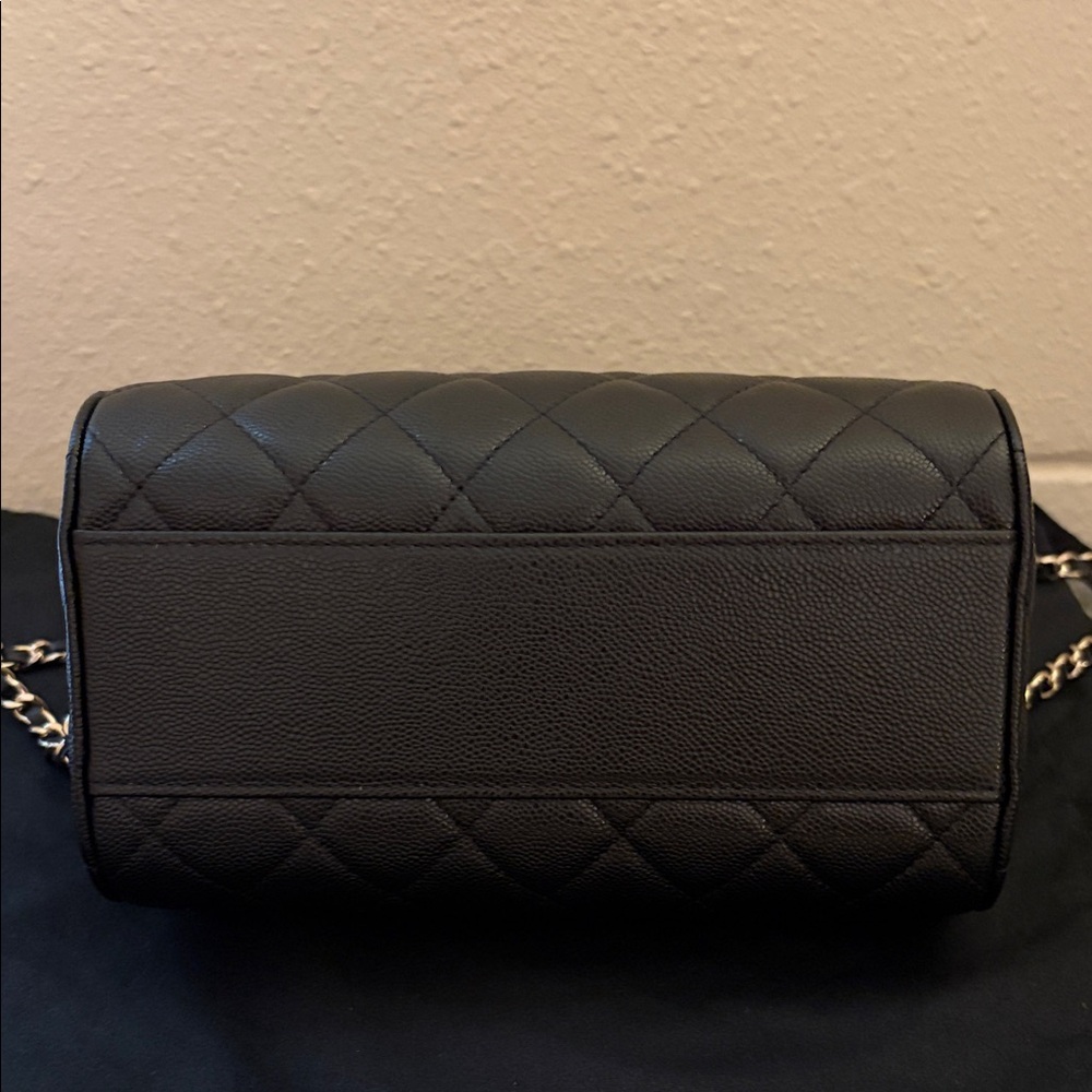 USED Black Crossbody Bag with Light Gold Hardware - Picture 6 of 7